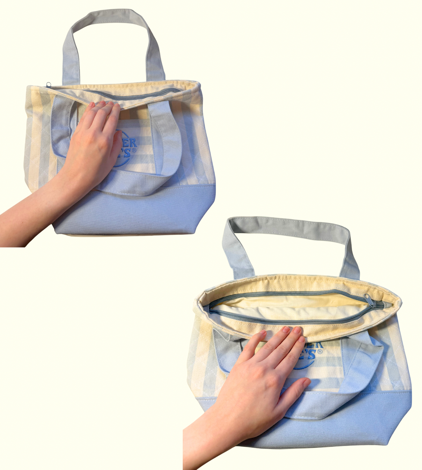 Upcycled Blue Quilted Tote!