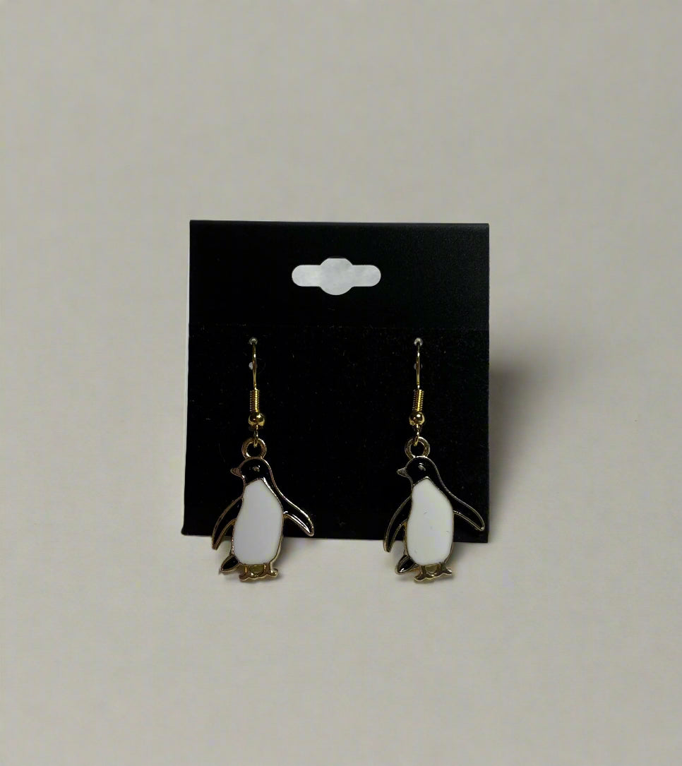 Penguin Charm Earrings