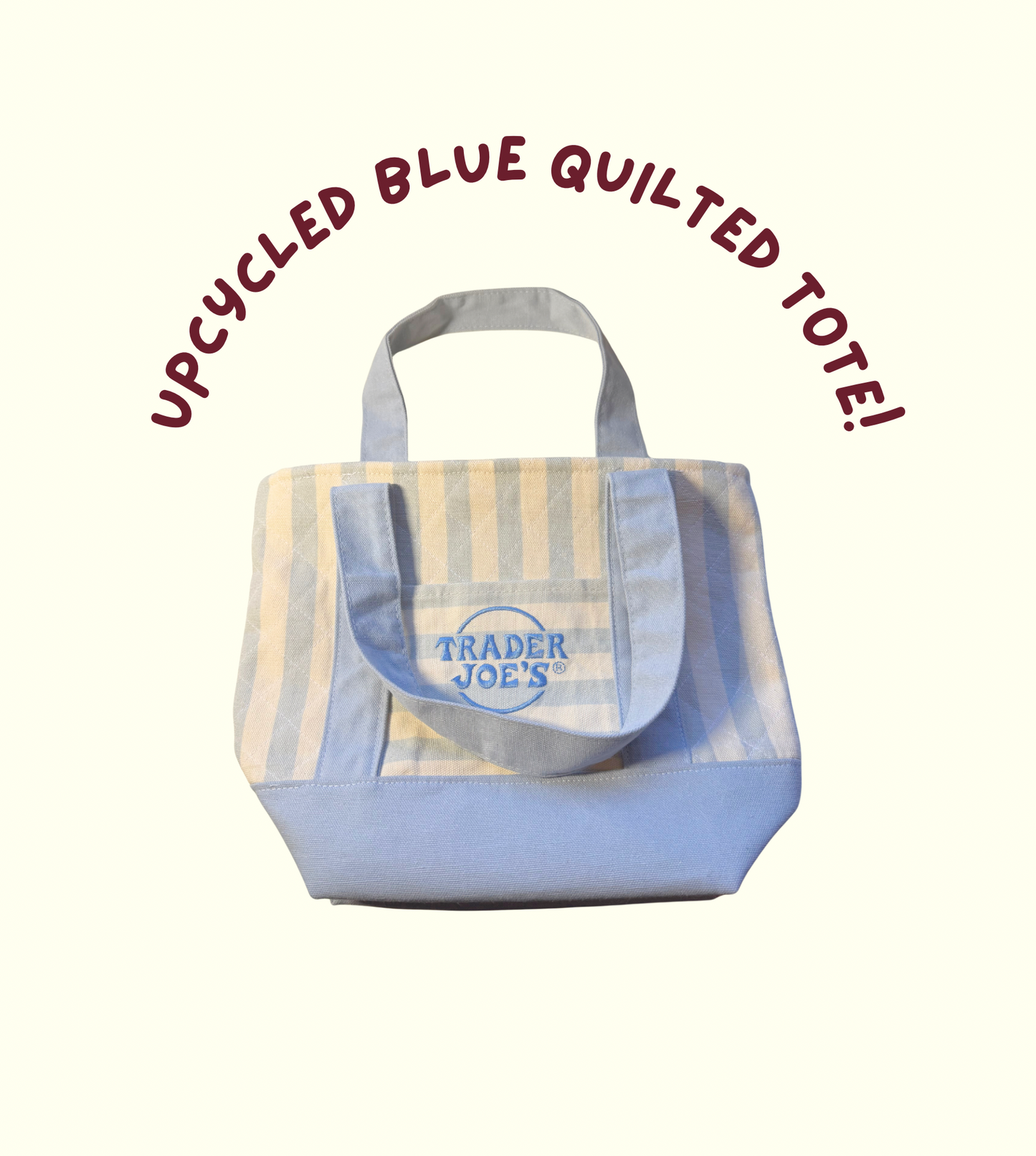 Upcycled Blue Quilted Tote!