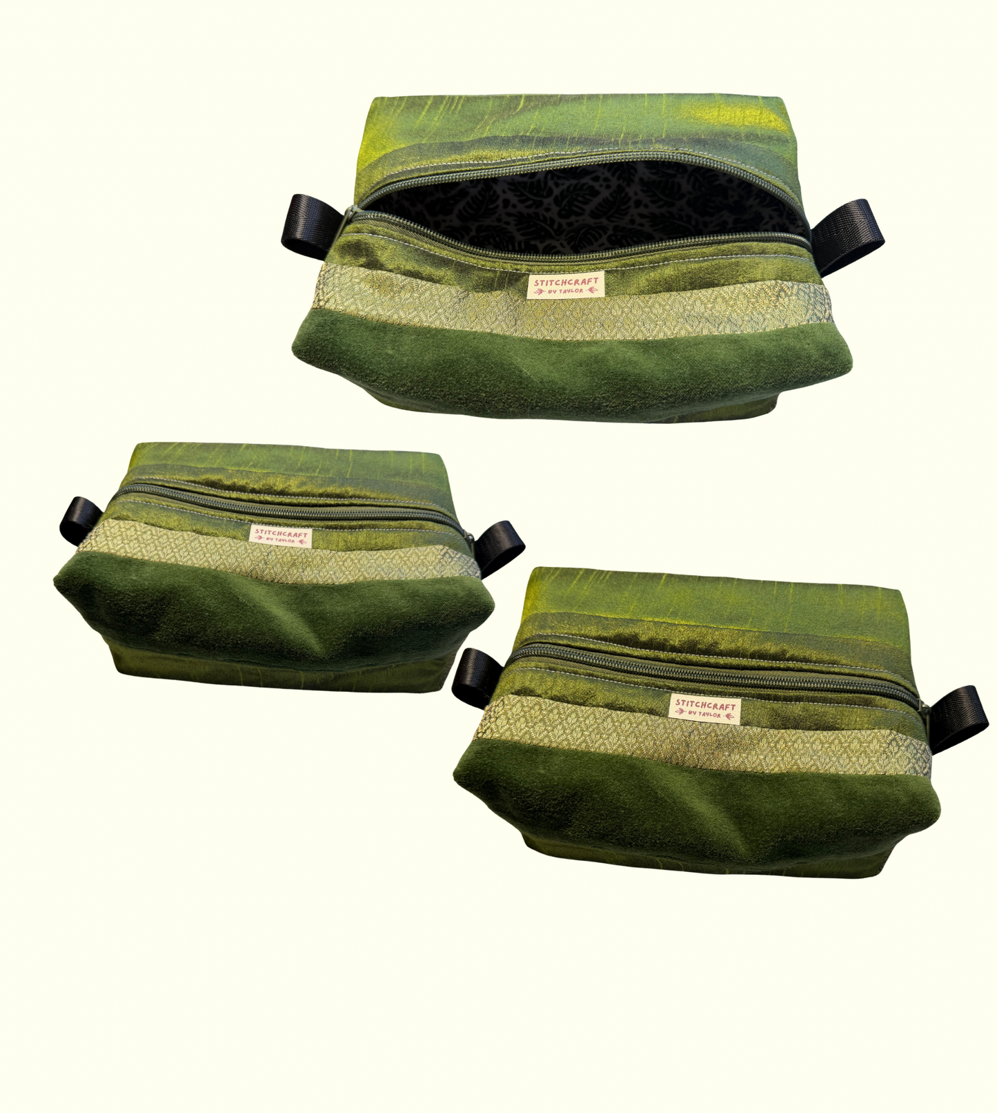 Green Patchwork Boxy Bag