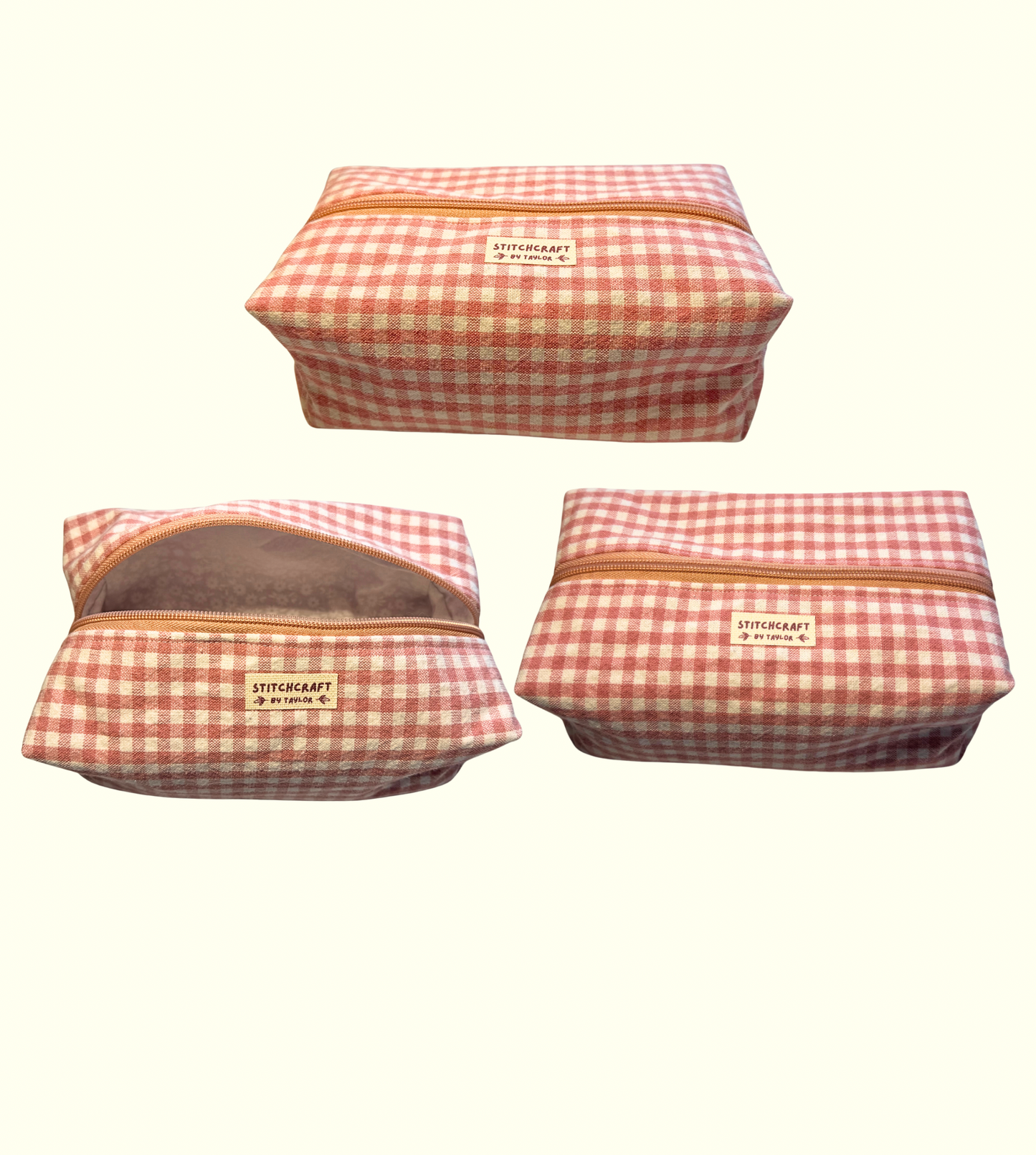 Pink Gingham Boxy Bag